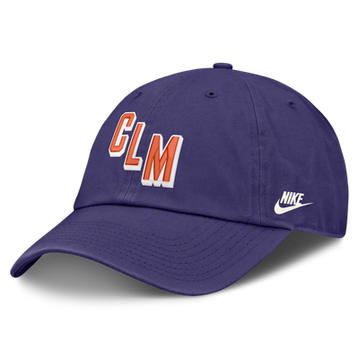  Clemson Tigers Nike Legacy Letter & Mascot Club Adjustable Hat - Purple