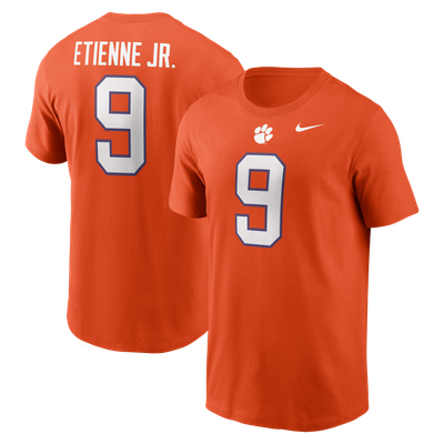 Travis Etienne Jr Clemson Tigers Nike Name & Number T-Shirt - Orange
