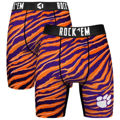  Clemson Tigers Rock Em Localized Boxer Briefs - Orange