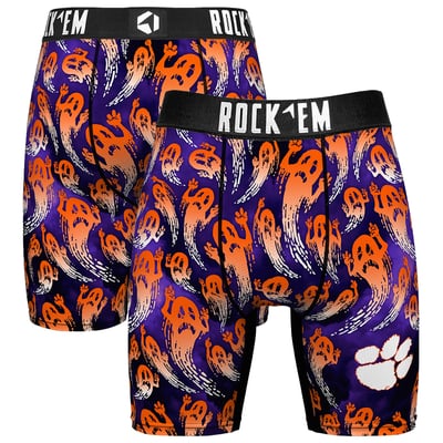 Clemson Tigers Rock Em Socks Ghost Fade Boxer Briefs