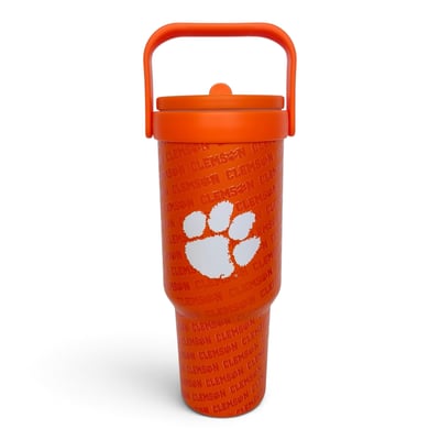Clemson Tigers Pegasus 40oz. 5-D Logo Wordmark Stainless Steel ProCarry Tumbler