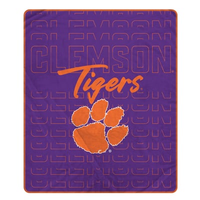 Clemson Tigers Pegasus Echo Script Fade 50" x 60" Ultra Soft Throw Blanket