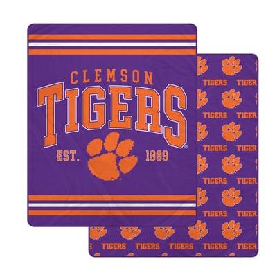 Clemson Tigers Pegasus Legacy Arch Double-Sided 60" x 70" Blanket