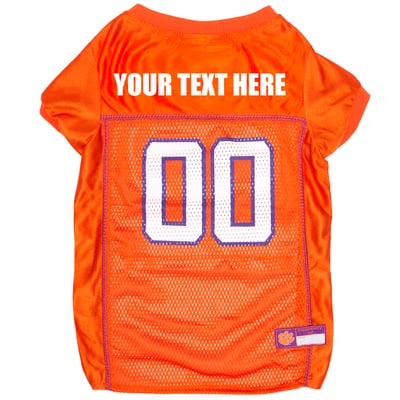 Clemson Tigers Pets First Personalized Pet Jersey - Orange
