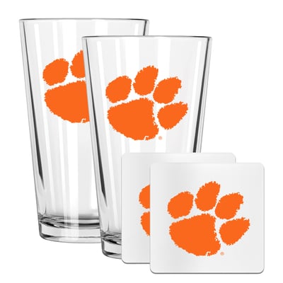 Clemson Tigers The Memory Company 16oz. Pint Glass and Coaster Set