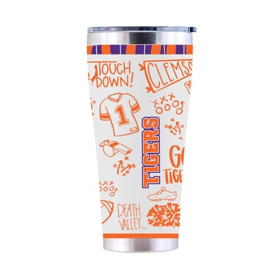 Clemson Tigers The Memory Company 30oz. Sketchpad Stainless Steel Tumbler