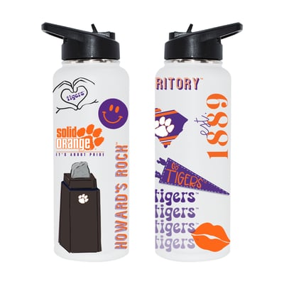 Clemson Tigers The Memory Company 34oz. Loco Stainless Steel Quencher Bottle