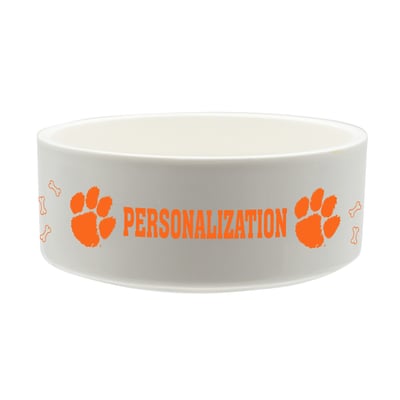 Clemson Tigers The Memory Company 35oz. Personalized Ceramic Pet Bowl