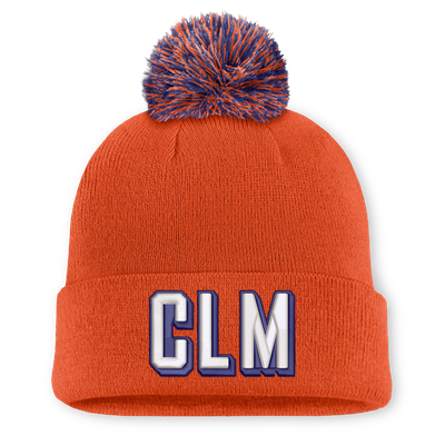 Clemson Tigers Nike Unisex Letter Mascot Knit Hat with Pom - Orange