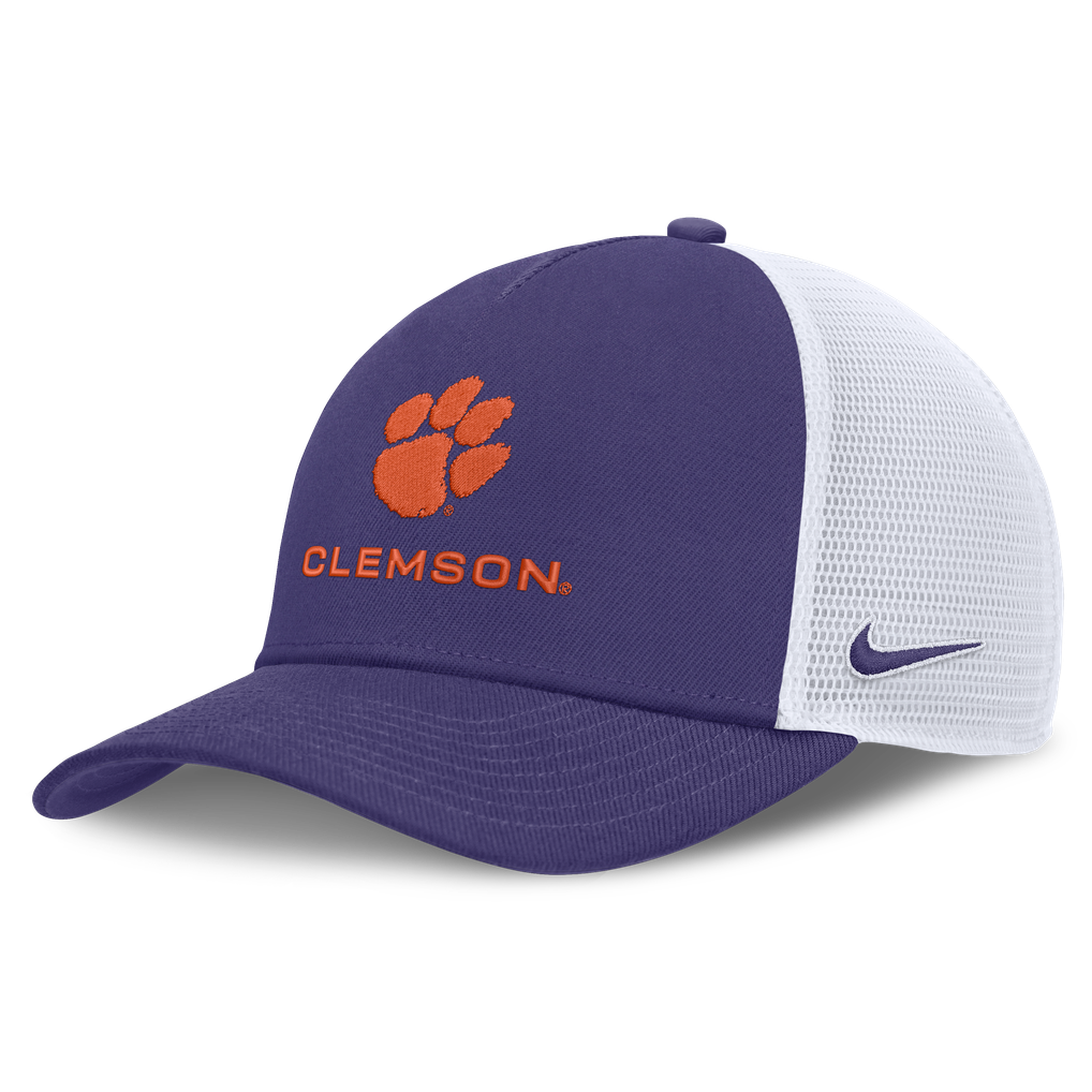 Nike Clemson Tigers Unisex Purple 2026 On-Field Gameday Trucker Hat