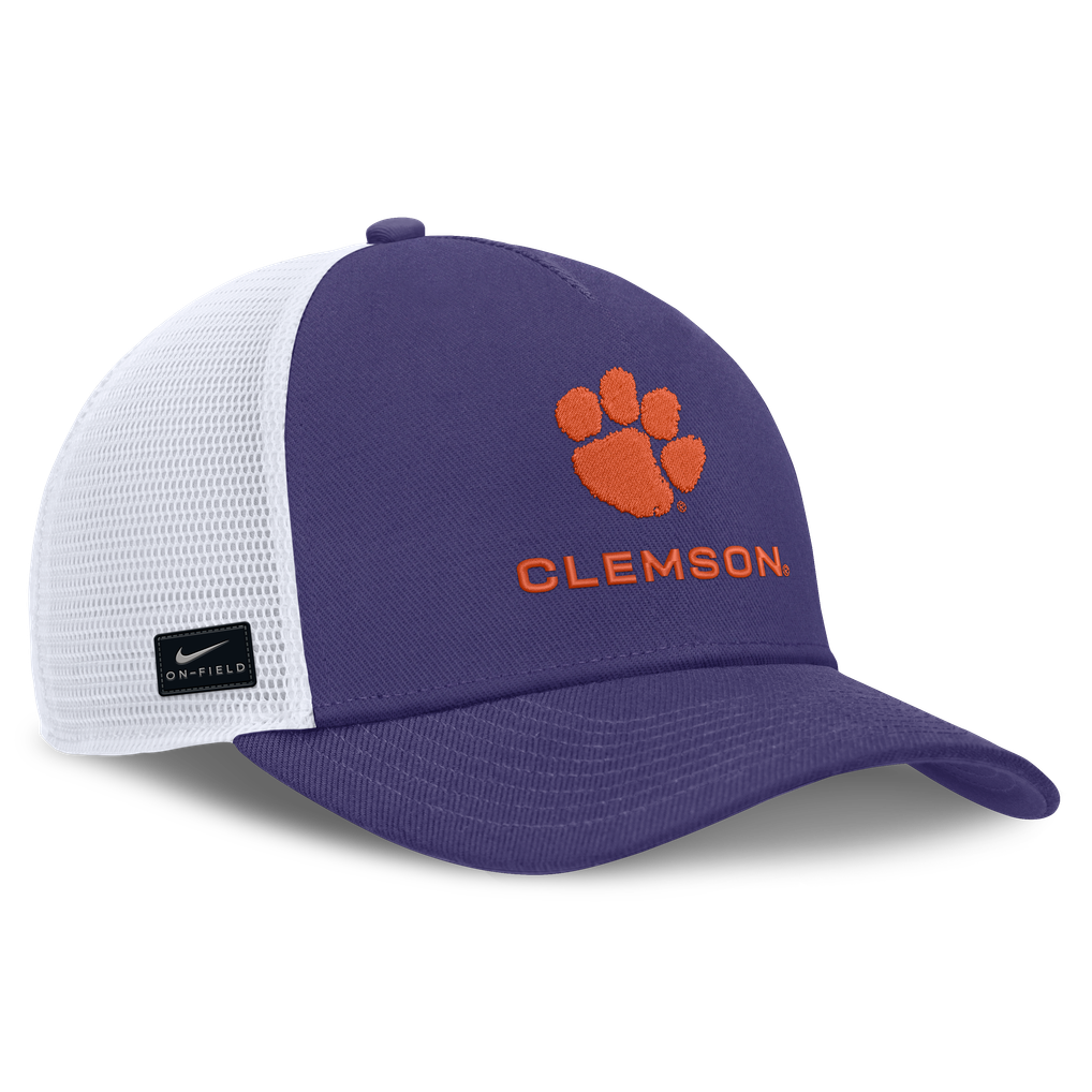 Nike Clemson Tigers Unisex Purple 2026 On-Field Gameday Trucker Hat