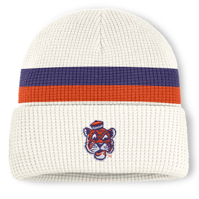  Clemson Tigers Nike Unisex Legacy Letter Cuffed Knit Hat - White