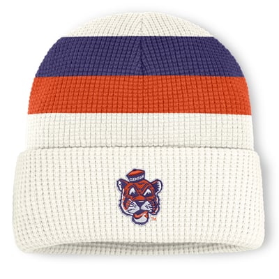  Clemson Tigers Nike Unisex Legacy Letter Cuffed Knit Hat - White