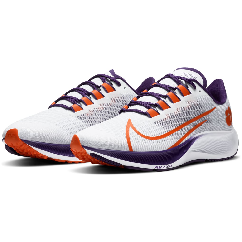 Clemson Tigers Nike Unisex Pegasus 37 Running Shoes - White display picture 1