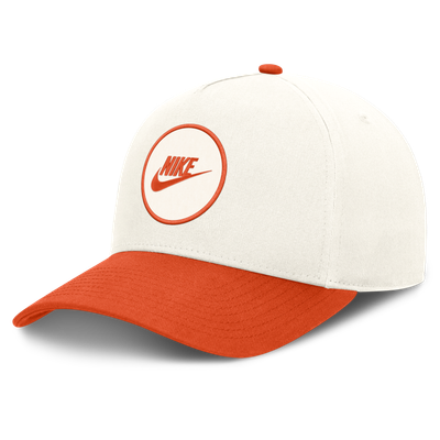 Clemson Tigers Nike Unisex Rise Side Logo A-Frame Dri-FIT Adjustable Hat - White/Orange
