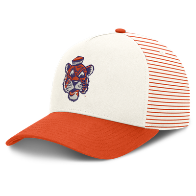  Clemson Tigers Nike Unisex Vault Striped A-Frame Rise Adjustable Hat - White/Orange