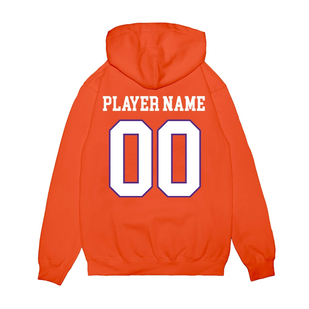 Clemson Tigers Unisex NIL Pick-A-Player Women's Lacrosse Pullover Hoodie - Orange