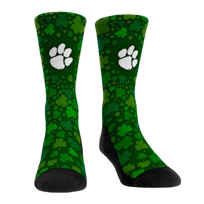  Clemson Tigers Rock Em Unisex St. Patrick's Day Shamrock Crew Socks
