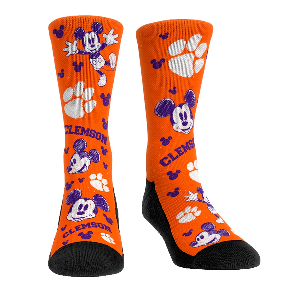 Clemson Tigers Rock Em Socks Unisex Disney Three-Pack Crew Socks