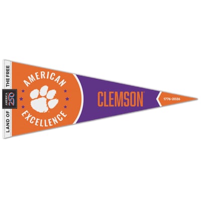 Clemson Tigers WinCraft 12" x 30" America 250 Premium Pennant