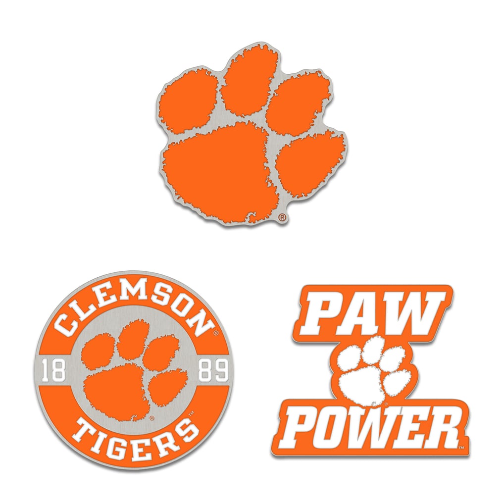 Clemson Tigers WinCraft Three-Piece Collector Pin Set