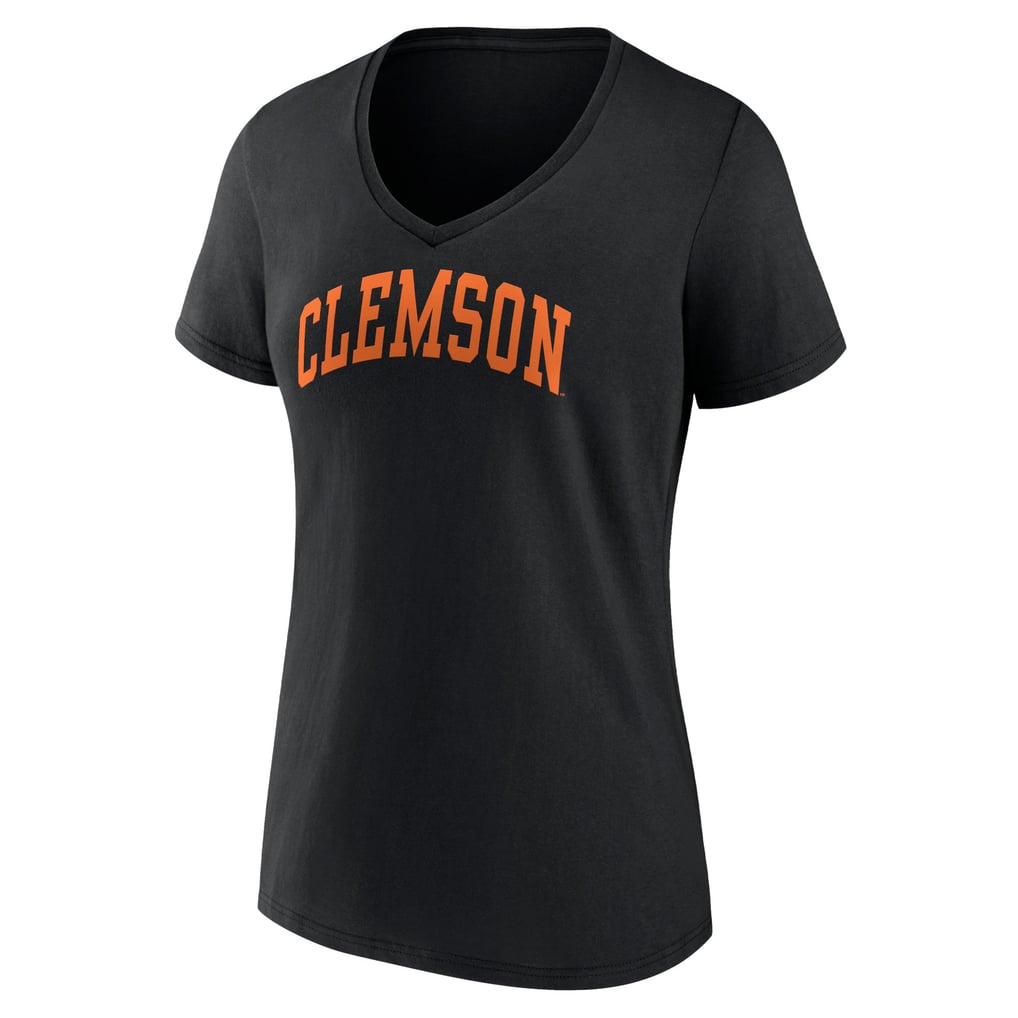 Clemson Tigers Women's Basic Arch V-Neck T-Shirt - Black