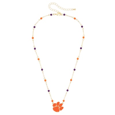 Clemson Tigers CANVAS Style Women's Logo Layering Necklace