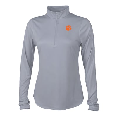  Clemson Tigers Columbia Women's Fairway Breeze Quarter-Zip Pullover - Gray