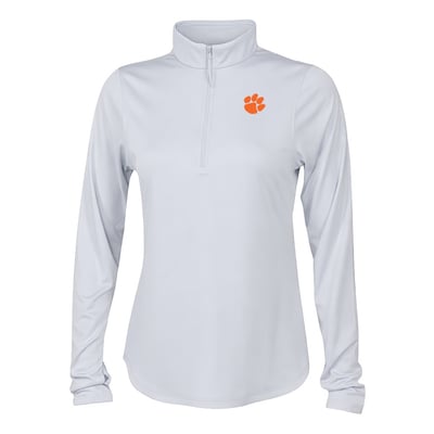  Clemson Tigers Columbia Women's Fairway Breeze Quarter-Zip Pullover - White