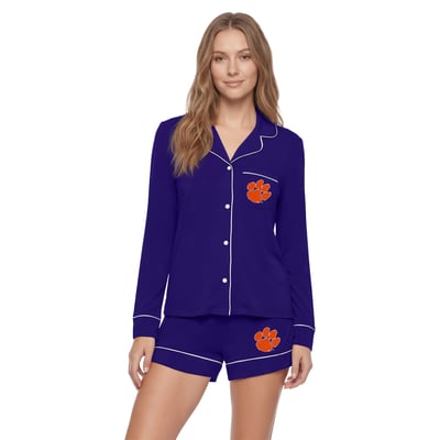 Clemson Tigers Concepts Sport Women's Medley Sleep Set - Purple