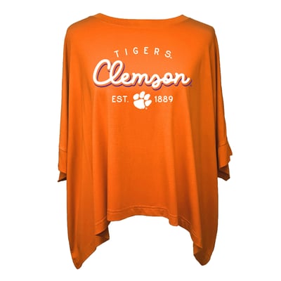 Clemson Tigers Flying Colors Apparel Women's Felicity Flowy T-Shirt - Orange

