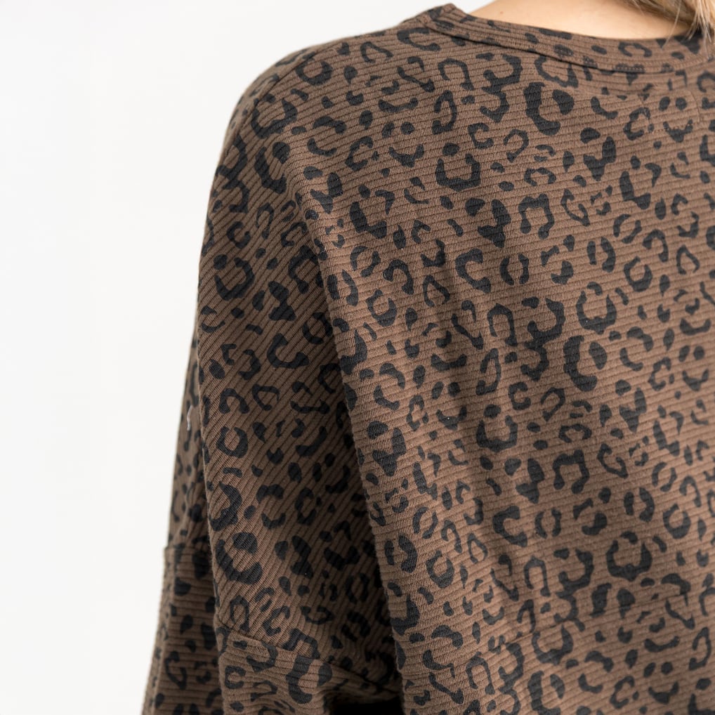 Clemson Tigers Gameday Couture Women's Leopard Oversized Sweatshirt - Brown