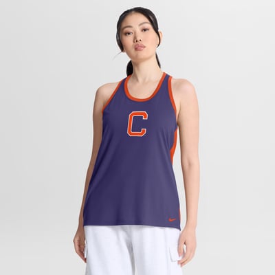  Clemson Tigers Nike Women's Reversible Racerback Tank Top - Purple