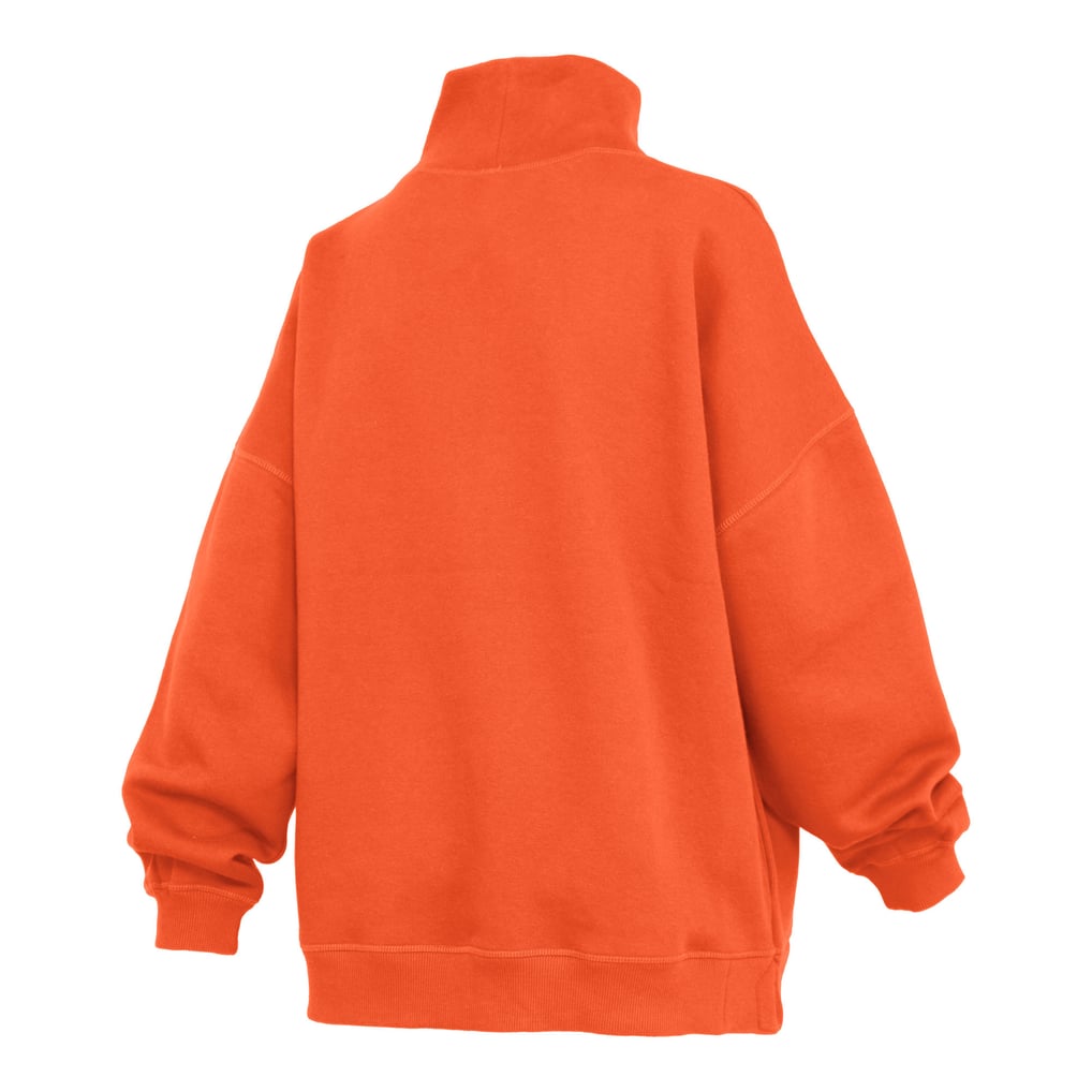  Clemson Tigers Pressbox Women's Oversized Mock Neck Sweatshirt - Orange