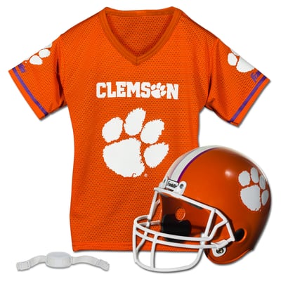Clemson Tigers Franklin Sports Youth NCAA Deluxe Helmet & Jersey Set