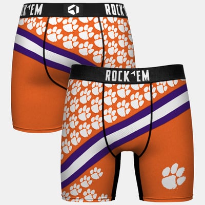 Clemson Tigers Rock Em Youth Localized Boxer Briefs - Orange