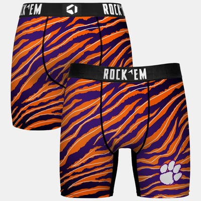  Clemson Tigers Rock Em Youth Localized Boxer Briefs - Orange