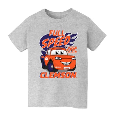  Clemson Tigers Vive La Fete Youth Full Speed T-Shirt - Gray