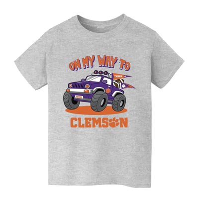 Clemson Tigers Vive La Fete Youth On My Way T-Shirt - Gray