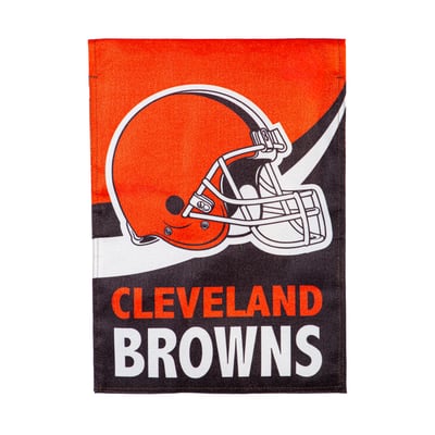  Cleveland Browns 12.5" x 28" Color Wave Double-Sided Burlap Garden Flag