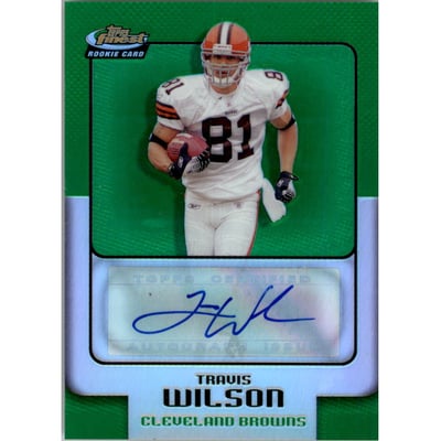 2006 Finest Green Refractors #183 Travis Wilson AU