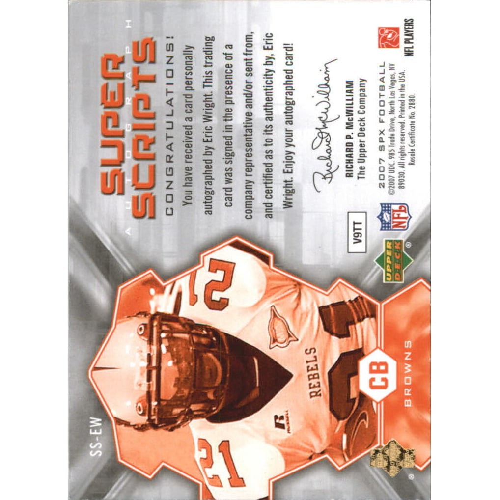 2007 SPx Super Scripts Autographs #SSEW Eric Wright