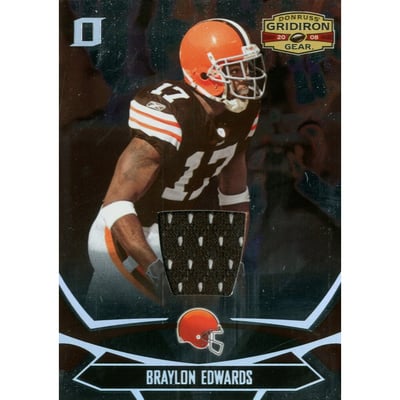 2008 Donruss Gridiron Gear Jerseys O's #25 Braylon Edwards