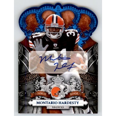 2010 Crown Royale Autographs Blue #214 Montario Hardesty/50