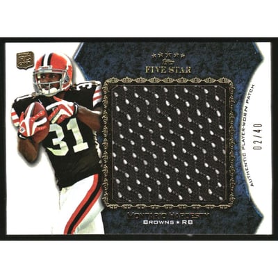 2010 Topps Five Star Jumbo Jerseys #JJRMH Montario Hardesty/40