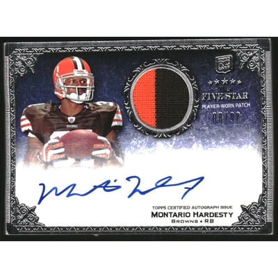 2010 Topps Five Star #164 Montario Hardesty JSY AU/90 RC