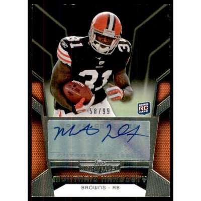 2010 Topps Unrivaled Rookie Autographs Black #108 Montario Hardesty