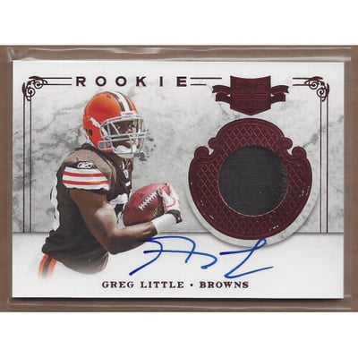 2011 Panini Plates and Patches #219 Greg Little JSY AU/499 RC