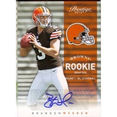 2012 Prestige Rookie Autographs #236 Brandon Weeden/299