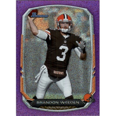 2013 Bowman Silver Ice Purple #92 Brandon Weeden